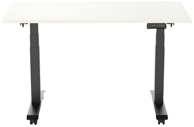 Euroseats Elektrisch Bureau - verstelbaar, opklapbaar en verrijdbaar - 160x80 cm - Zwart frame - Wit