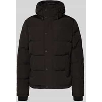 Superdry Everest Short Hooded Puffer Heren Jas - Jet Black - Maat L