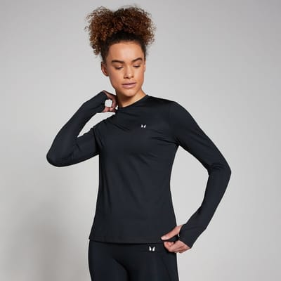 MP Training shirt met lange mouwen voor dames - Zwart - XXS