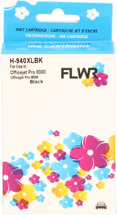 FLWR - Cartridges / HP 940XL / zwart / Geschikt voor HP