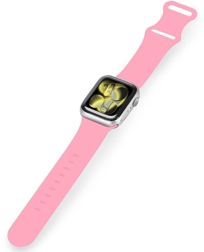 Horloge Bandje Geschikt voor Apple Watch 1, 2, 3, 4, 5, 6, 7, 8, 9, 10, 11, SE - 42/44/45/46 mm Bandje Siliconen Polsband - Siliconen Bandje Smartwatch - Roze