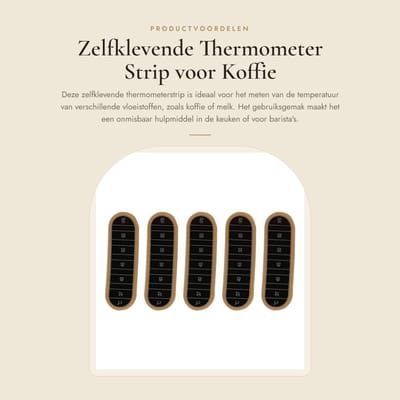 Dailygoods - Zelfklevende Thermometer Strip voor Koffie en Melk