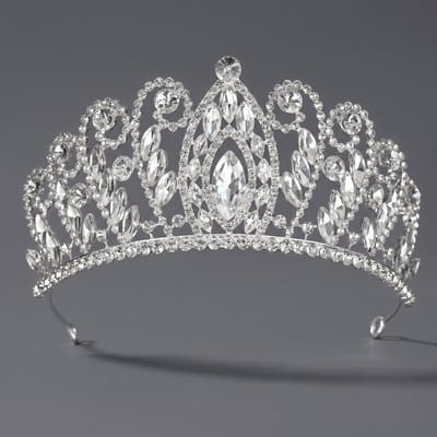 Kroon voor dames-Prinsessenkroon-Diadeem-Kroon-Strass-Elegant en Duurzaam - Geschikt voor Verschillende Gelegenheden-Haarsieraad-Stijl 37