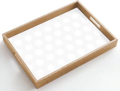 Dienblad hout 50x35 cm - Schootdienblad - Grafisch - Patroon - Modern - Borrelplank rechthoek - Plateau dienbladen