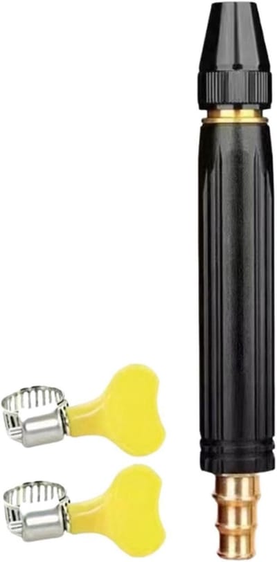 Hogedruk Mondstuk - Waterstraalpistool - Auto Huis Wassen - Verstelbare Lekvrije Sproeier - 30 x 30 x 170 mm - Zwart