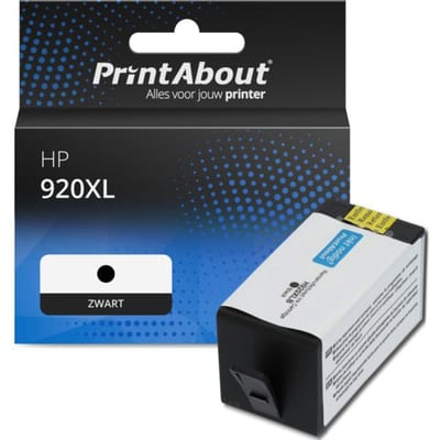 PrintAbout huismerk Inktcartridge 920XL (CD975AE) Zwart Hoge capaciteit Geschikt voor HP