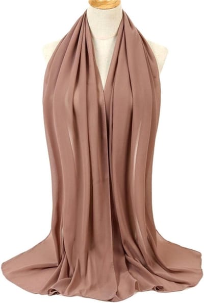 Chiffon Sjaal - Hoofddoek Wrap - Veelzijdig Dragen - Zijdeachtig Gevoel - 180x75cm - Effen Kleur