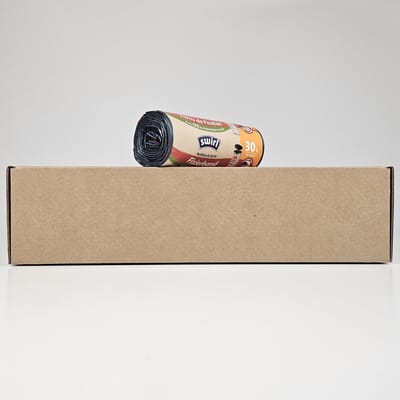 Swirl Vuilniszakken 30 Liter | Fixeerband | 180 Zakken | 100% Gerecycled LDPE | 45 My | 47x78 cm - Swirl Fixeerbandzakken 30 Liter, Swirl Fixeerband 30 Liter, Swirl 30L