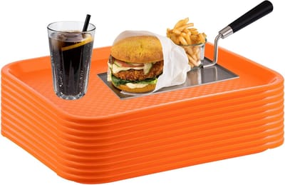 APS Fast Food Serveertablet - Breukbestendig - Vaatwasserbestendig - Oranje - 35x27cm - Set van 10