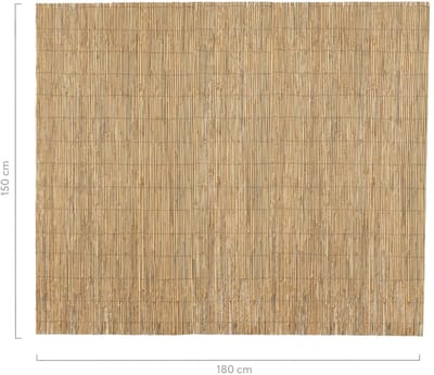 Masters of Bamboo® Bamboemat Natuurlijk - 180 x 150 cm - Naturel - Bamboe schutting op rol - Bamboe mat