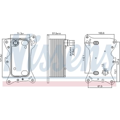 Olie radiator, motorolie NISSENS 91266