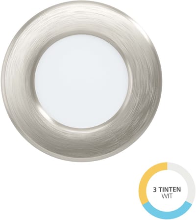 EGLO Fueva 6 Inbouwspot - LED - Ø 8.8 cm - Grijs - Instelbaar wit licht (warm, neutraal en daglicht)