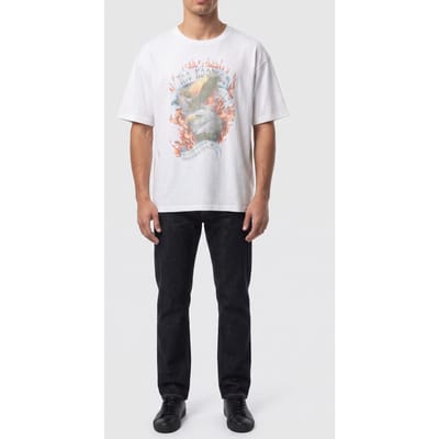 The Kooples Short-sleeved T-shirt With Print On The Front Ecru Maat: M | T-shirts met Print Outlet | Heren | Wit
