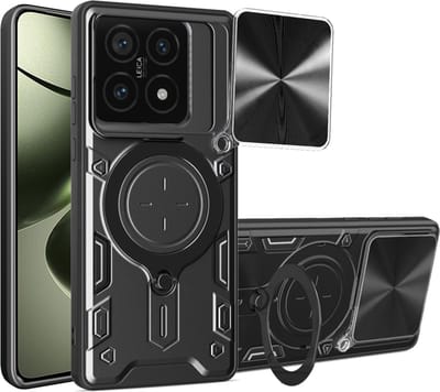 Hoesje geschikt voor Xiaomi 14T - Techsuit CamGuard Pro Back Cover - Zwart