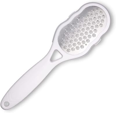 Voetvijl Roestvrij Staal - Huidrasp Voet - Harde Huid Verwijderen - Met Opvangbakje - 24 cm - Zilver