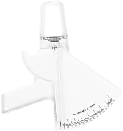 Lichaamsvetmeter - Vetmeter Caliper - Gezondheid Bijhouden - Stabiele Metingen - 27 x 245 x 12 cm - Wit
