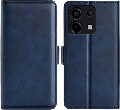 MobyDefend Hoesje - Geschikt voor Xiaomi Redmi Note 13 Pro 5G - Luxe Wallet Book Case (Sluiting Zijkant) - Blauw