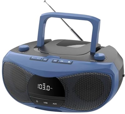Draagbare CD-speler met Bluetooth | Stereo Boombox met FM-radio en USB/AUX-aansluitingen
