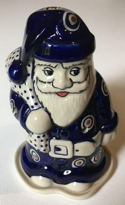 Bunzlau Kerstman voor waxinelichtje, Kerst X-mas