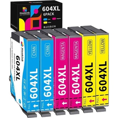 Cartouche d'Encre Compatible - Epson - 604XL - Pack de 6 - Multicolore - Haute Capacité