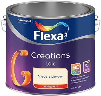 Flexa - Creations Lak Hoogglans - Vleugje Limoen - Mengverf - 2,5 L