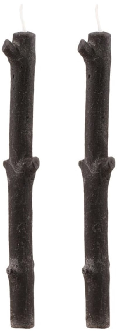CHAKS - Zwarte Boomtakkaarsen 25 cm