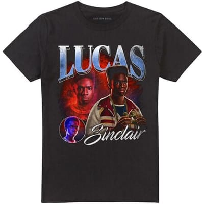 Stranger Things T-shirt - Season 5 - Lucas Homage - S tot XXL - voor Mannen - zwart