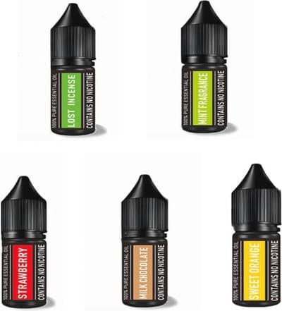 Molec Chef 5 Pack Aroma Olie Flavour Blaster Gun - Perfecte Cocktail Beleving - Cocktailaccessoires - Aardbei, Melk Chocolade, Mint, Rozemarijn en Sinaasappel - Set van 5