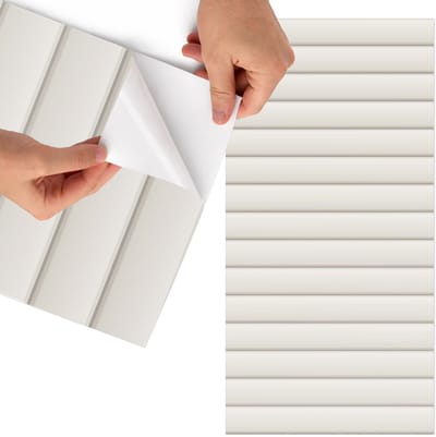 Tulup Meubelfolie - Horizontale strepen Meubelfolie - 65x130 cm - Romig Meubelfolie - Meubel Wrap Folie - Minimalist Meubelfolie - Plakfolie Meubels - Keuken decoratie - Achtergronden en patronen