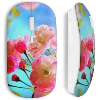 Souris Pink flowers sans fil