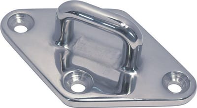 RVS Dekoog met ruitvormige basisplaat - L=80mm