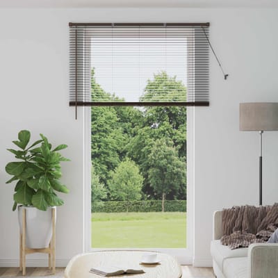 vidaXL - Venetiaanse - jaloezie - Donkerbruin - met - Patroon - 213 - x - 130 - cm - 25 - mm