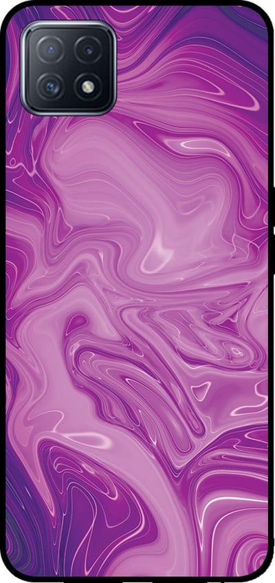 Smartphonica Telefoonhoesje voor OPPO A53 5G / A72 5G / A73 5G met marmer opdruk - TPU backcover case marble design - Paars geschikt voor Oppo A53 5G;Oppo A72 5G;Oppo A73 5G