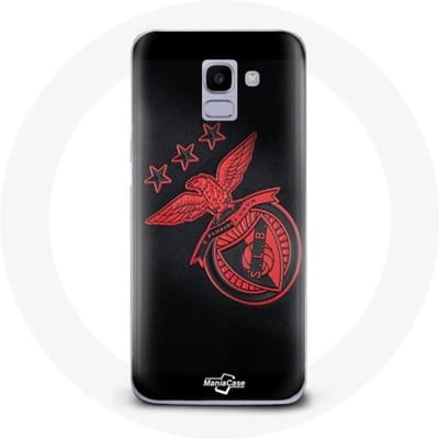 Coque maniacase pour Samsung Galaxy J6 2018 slb benfica fond noir