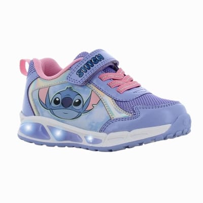 Lilo & Stitch - Schoenen voor meisjes met lichtjes - Stitch Sneakers voor kinderen met klittenband - Lichtgevende kindersneaker - Maat 24 - Blauw
