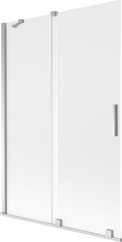 Mexen Velar badwand 2-delig schuifbaar 120 x 150 cm, vorst, chroom - 896-120-000-31-01