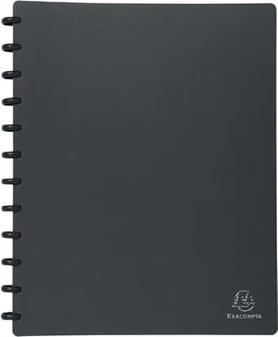 Exacompta Showalbum met ringen en uitneembare tassen - harde PP - 30 tassen - 60 zichten - A4 - Zwart - 86351E
