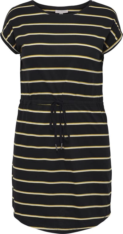 ONLY CARMAKOMA - CARAPRIL SS KNEE DRESS STRIPE JRS NOOS - Dames - Mini jurken