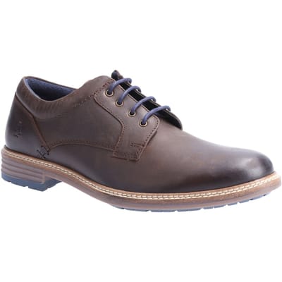 Hush Puppies Julian Leren Heren Bruine Veterschoenen