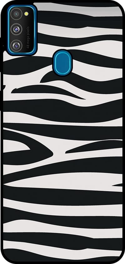Smartphonica Telefoonhoesje Geschikt voor Samsung Galaxy M30s met zebra opdruk - TPU backcover case zebra design - Zwart Wit geschikt voor Samsung Galaxy M30s