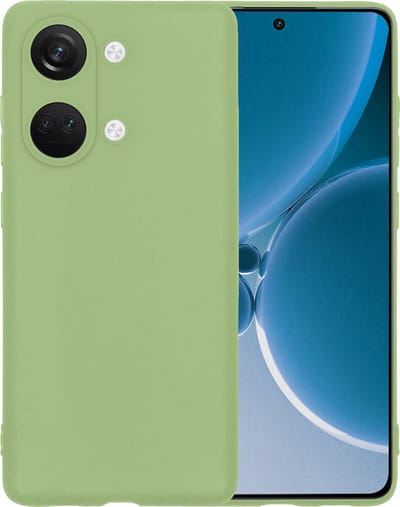 Hoesje - Geschikt voor OnePlus Nord 3 - Sterk & Shockproof - Siliconen Case - Hoes Cover - Telefoonhoes - Groen