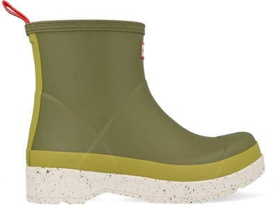 Hunter - Men's Play Short Boots Speckle Sole Utility Green/Salix Green - Maat 40-41
