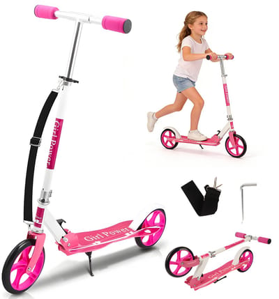 Opvouwbare Kinderstep tot 80 kg - ABEC-7 Lagers - Speelgoed Jongens/Meisjes - Anti-Slip Voetplank - Verstelbaar Stuur - Aluminium - voor Buiten Spelen en Park
