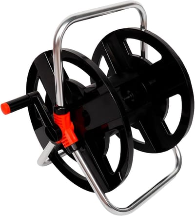 Tuinslanghaspel Wagen - Slanghouder Caddy - Tuin Bewateren - Opvouwbare Handgreep - 35 Meter Capaciteit - Grijs