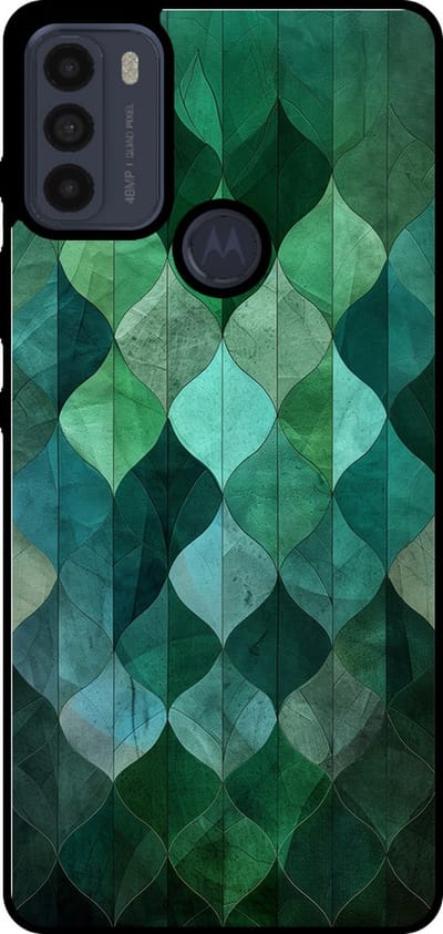 Smartphonica Telefoonhoesje Geschikt voor Motorola Moto G50 met groene bladeren opdruk - TPU backcover case green leaf design - Groen geschikt voor Motorola Moto G50