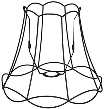 QAZQA granny frame - Retro Lampenkap - Ø 300 mm - Zwart -