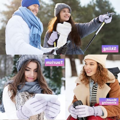 Dames Skihandschoenen, Waterdichte Winterhandschoenen, Warm, Touchscreen, Thermisch, Winddicht, Ideaal voor Skiën en Snowboarden