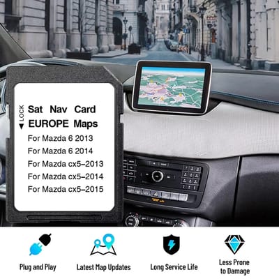 NAVINESA GPS-accessoires SD-kaart voor Mazda 6 CX-5 2013-2015 Voertuigupdate Versie 2025 Kaarten EU UK Navigatiesysteem Kaart Sat Navi for Mazda 6 or