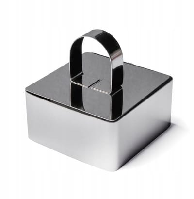Tadar Bakvorm RVS Vierkant 8,5x8,5cm Hoogte 4cm