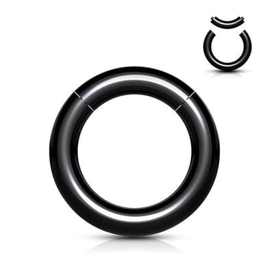 Acryl Smooth Segment Ring Zwart 5x16 MM - LMPiercings